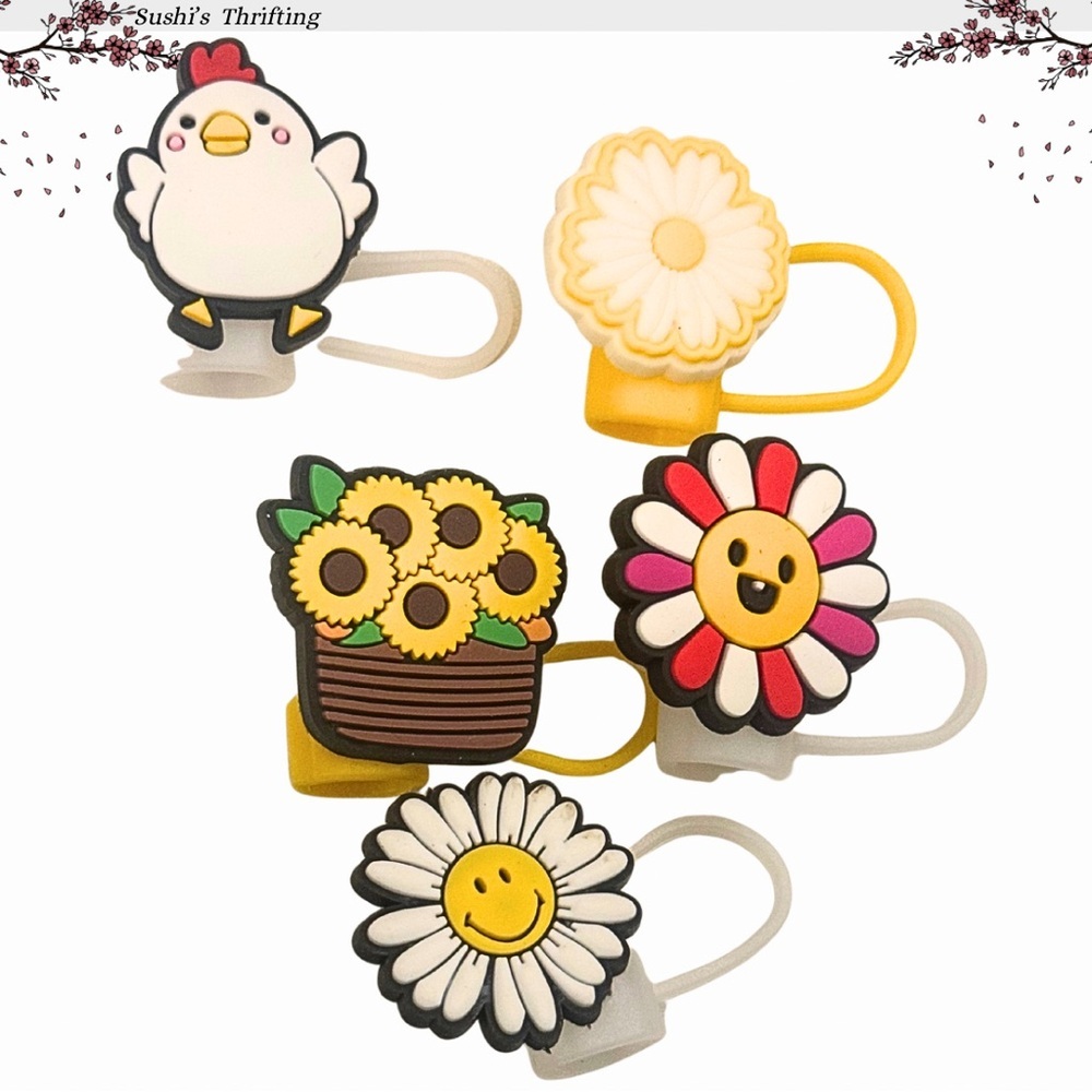 Straw Toppers Set
